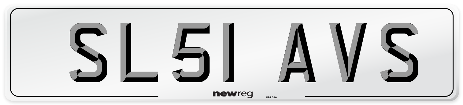 SL51 AVS Number Plate from New Reg